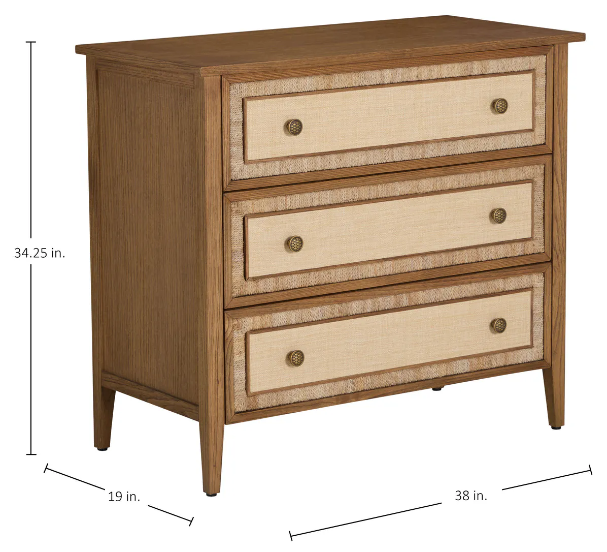 Gabby Home SCH-176028 Grand Bermuda Sungkai Wood Chest - 3 Drawers, Sandbar Gabby Home SCH-176028 Grand Bermuda Sungkai Wood Chest - 3 Drawers, Sandbar