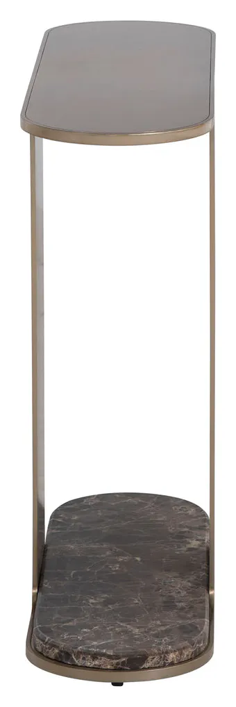 Gabby Home SCH-175943 Cascade Metal Oval Side Table - Dark Emperador Gabby Home SCH-175943 Cascade Metal Oval Side Table - Dark Emperador