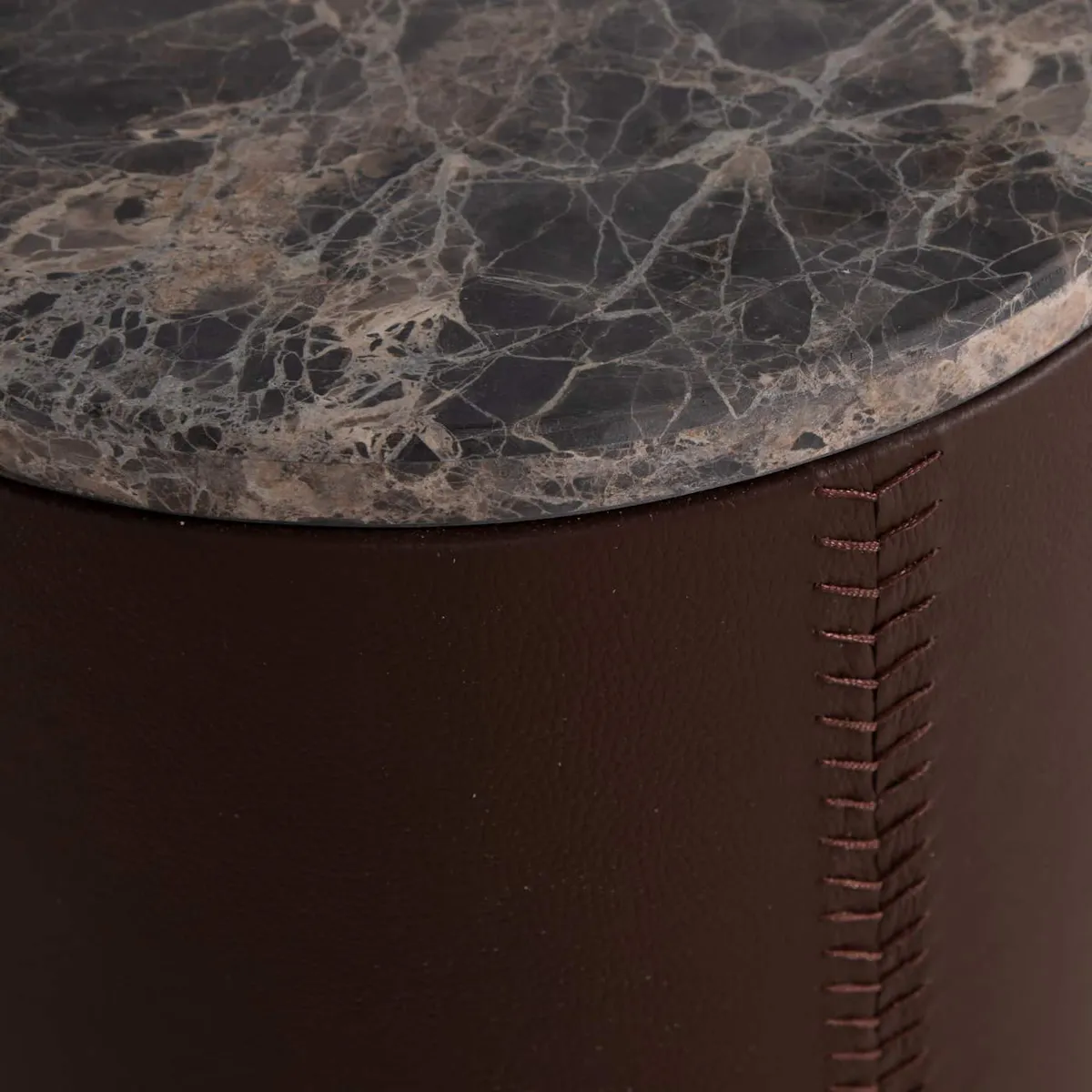 Gabby Home SCH-175939 Washoe Leather Circle Pedestal Drink Table Gabby Home SCH-175939 Washoe Leather Circle Pedestal Drink Table