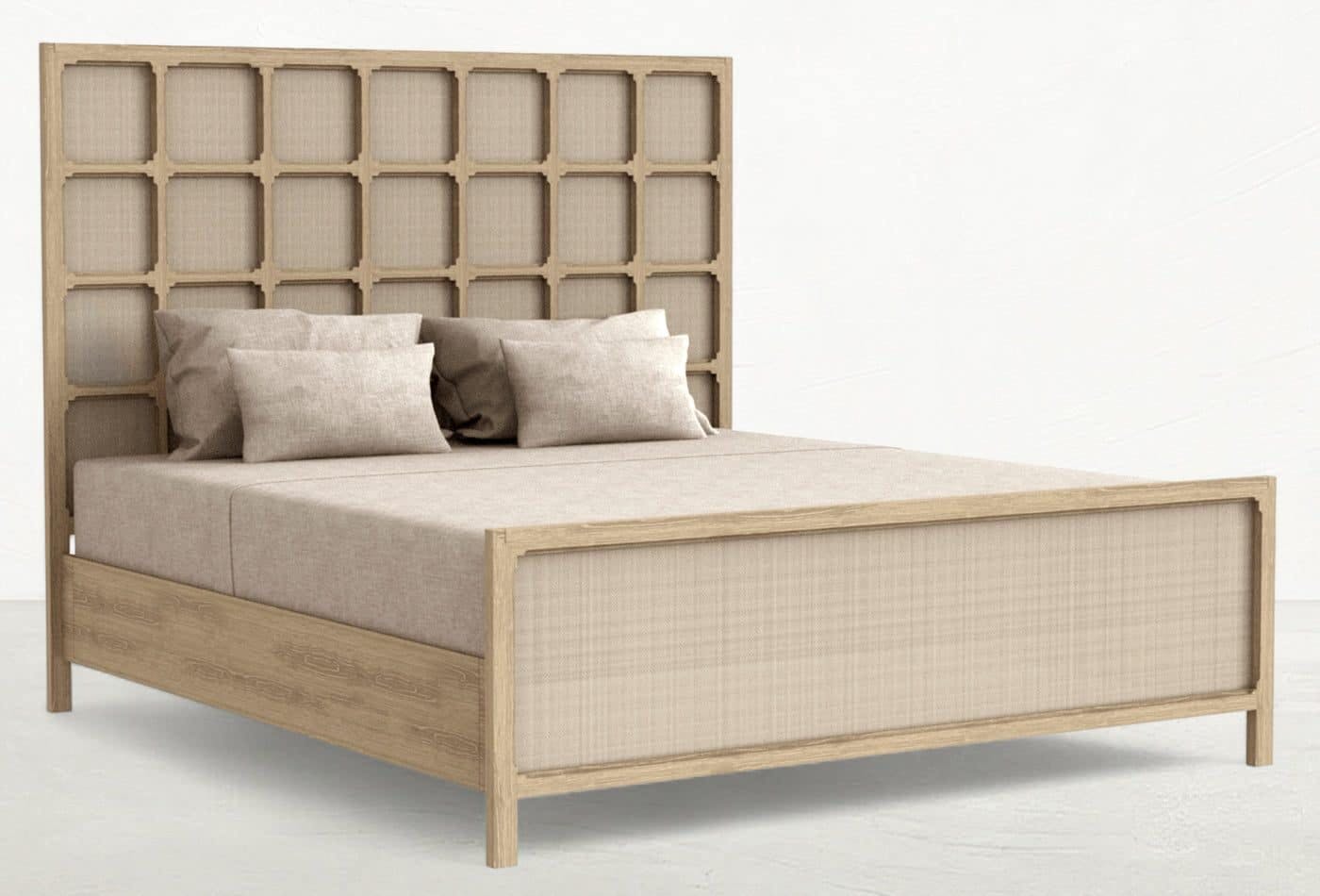 Gabby Home SCH-176061 Astwood Mahogany Wood Moroccan Bed – King, Drift