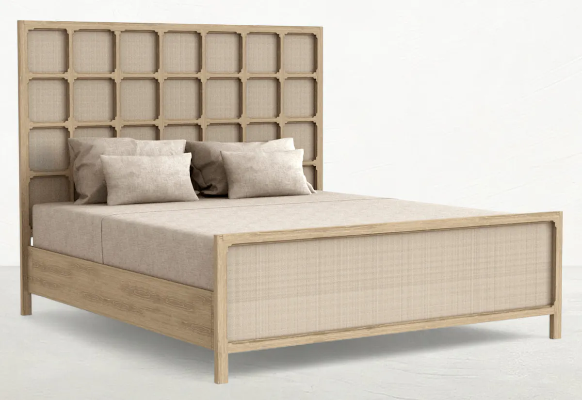 Gabby Home SCH-176061 Astwood Mahogany Wood Moroccan Bed - King, Drift Gabby Home SCH-176061 Astwood Mahogany Wood Moroccan Bed - King, Drift