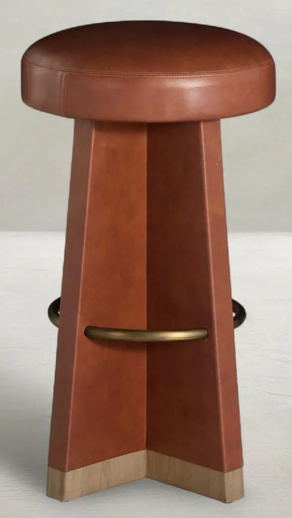 Gabby Home SCH-176009 Plateau Leather Swivel Bar Stool – Dawn