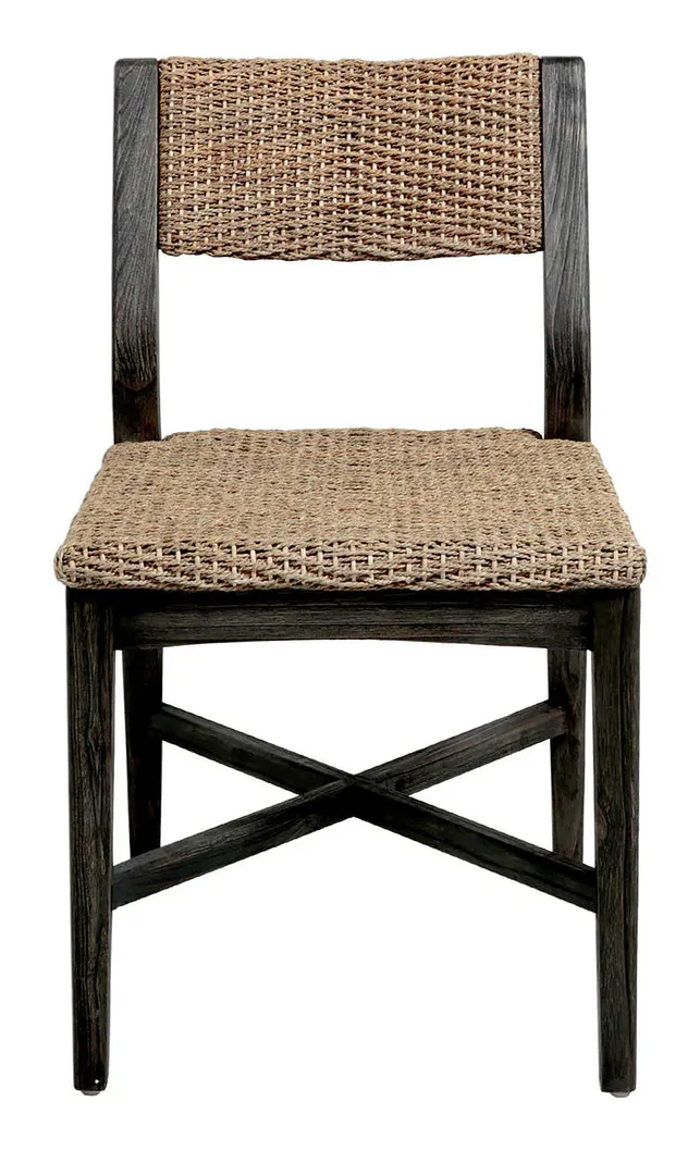 Gabby Home SCH-163210 Richard Rubber Wood Seagrass Mod Curved Side Chair - Dark Brown Gabby Home SCH-163210 Richard Rubber Wood Seagrass Mod Curved Side Chair - Dark Brown