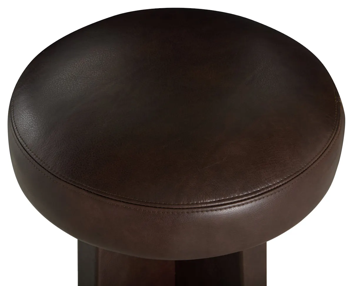 Gabby Home SCH-176010 Plateau Leather Swivel Bar Stool - Dusk Gabby Home SCH-176010 Plateau Leather Swivel Bar Stool - Dusk