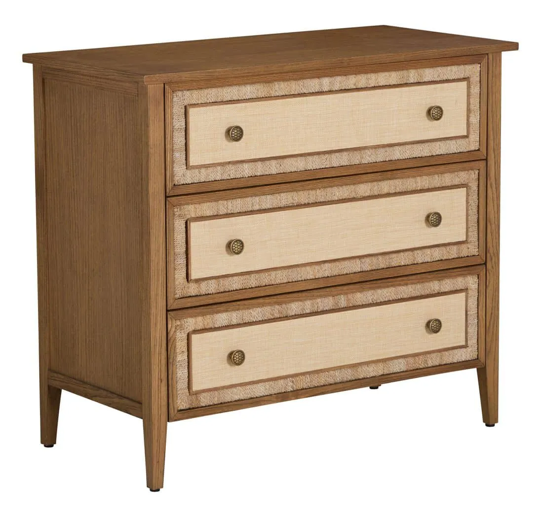 Gabby Home SCH-176028 Grand Bermuda Sungkai Wood Chest – 3 Drawers, Sandbar
