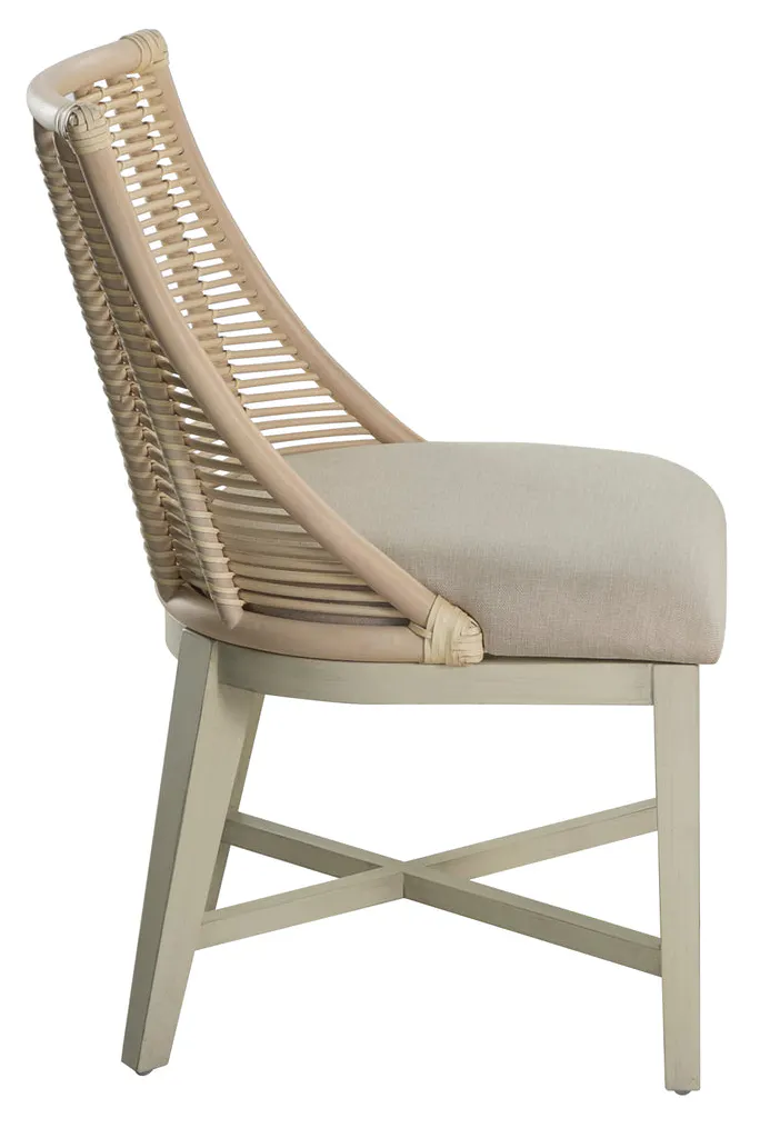 Gabby Home SCH-166350 Hamlet Natural Rattan Leather Dining Chair - White Vienna Custard Sesame Gabby Home SCH-166350 Hamlet Natural Rattan Leather Dining Chair - White Vienna Custard Sesame