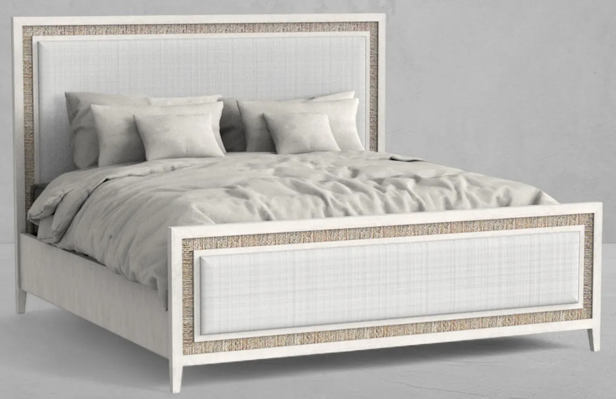 Gabby Home SCH-176067 Grand Bermuda Sungkai Wood Bed - King, Whitewash Gabby Home SCH-176067 Grand Bermuda Sungkai Wood Bed - King, Whitewash