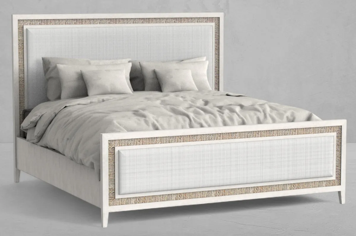 Gabby Home SCH-176067 Grand Bermuda Sungkai Wood Bed - King, Whitewash Gabby Home SCH-176067 Grand Bermuda Sungkai Wood Bed - King, Whitewash
