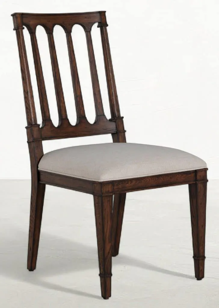 Gabby Home SCH-175992 Mathis Wood Sculpted Back Dining Side Chair – Rustic Antique Oak
