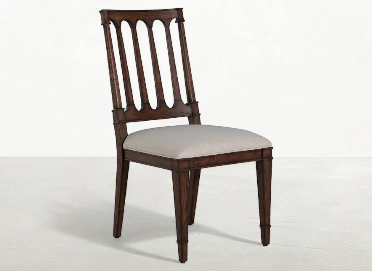 Gabby Home SCH-175992 Mathis Wood Sculpted Back Dining Side Chair - Rustic Antique Oak Gabby Home SCH-175992 Mathis Wood Sculpted Back Dining Side Chair - Rustic Antique Oak