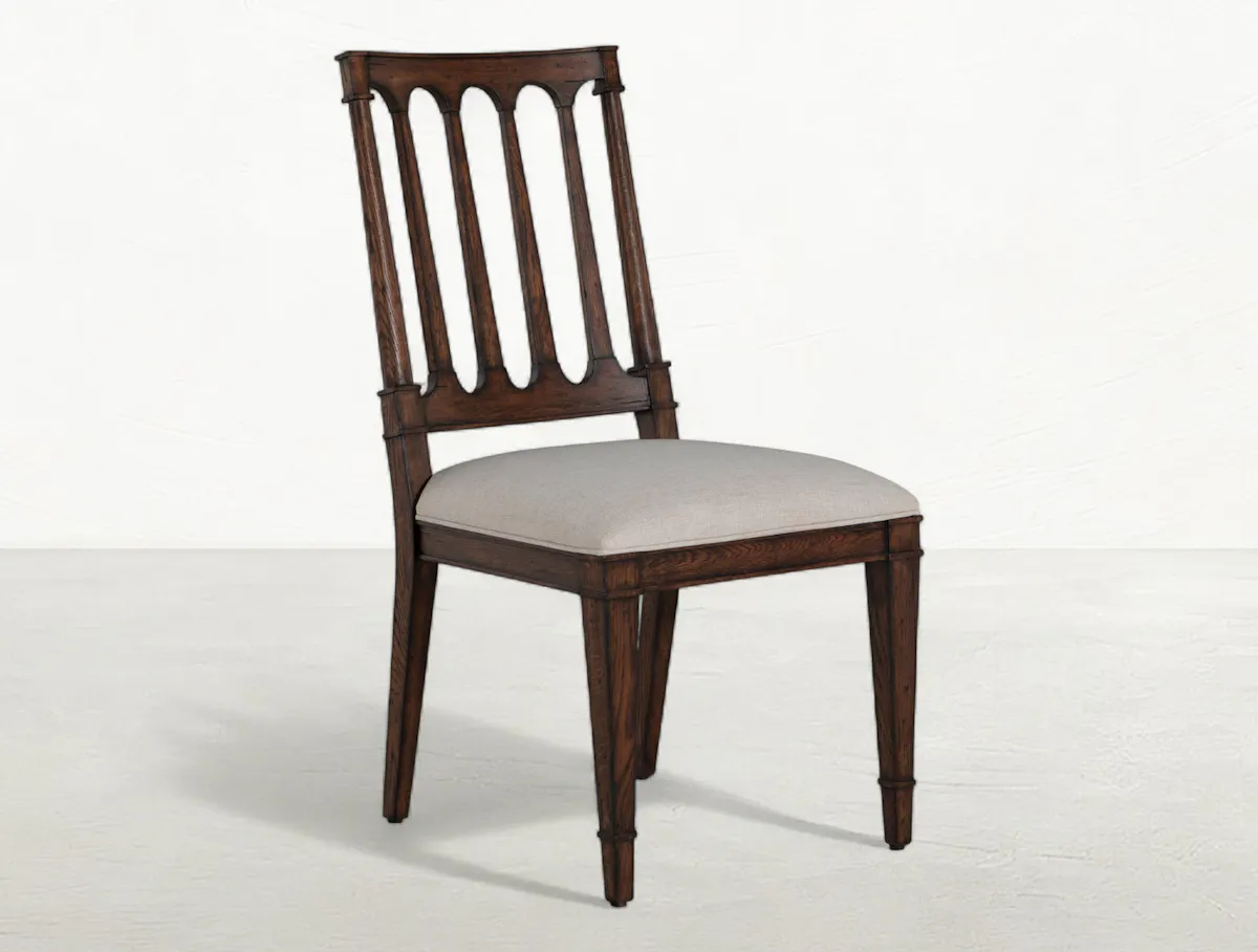 Gabby Home SCH-175992 Mathis Wood Sculpted Back Dining Side Chair - Rustic Antique Oak Gabby Home SCH-175992 Mathis Wood Sculpted Back Dining Side Chair - Rustic Antique Oak