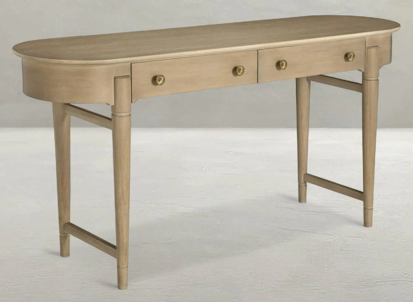 Gabby Home SCH-175959 Rosebank Mahogany Wood Oval Trestle Console Table