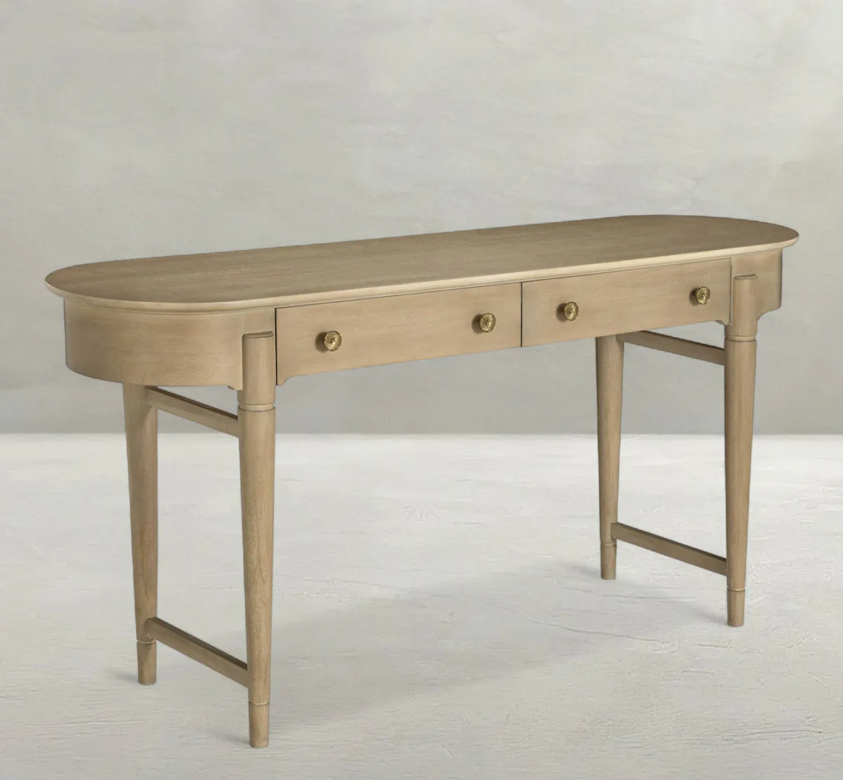 Gabby Home SCH-175959 Rosebank Mahogany Wood Oval Trestle Console Table Gabby Home SCH-175959 Rosebank Mahogany Wood Oval Trestle Console Table