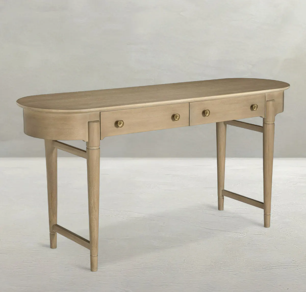 Gabby Home SCH-175959 Rosebank Mahogany Wood Oval Trestle Console Table Gabby Home SCH-175959 Rosebank Mahogany Wood Oval Trestle Console Table