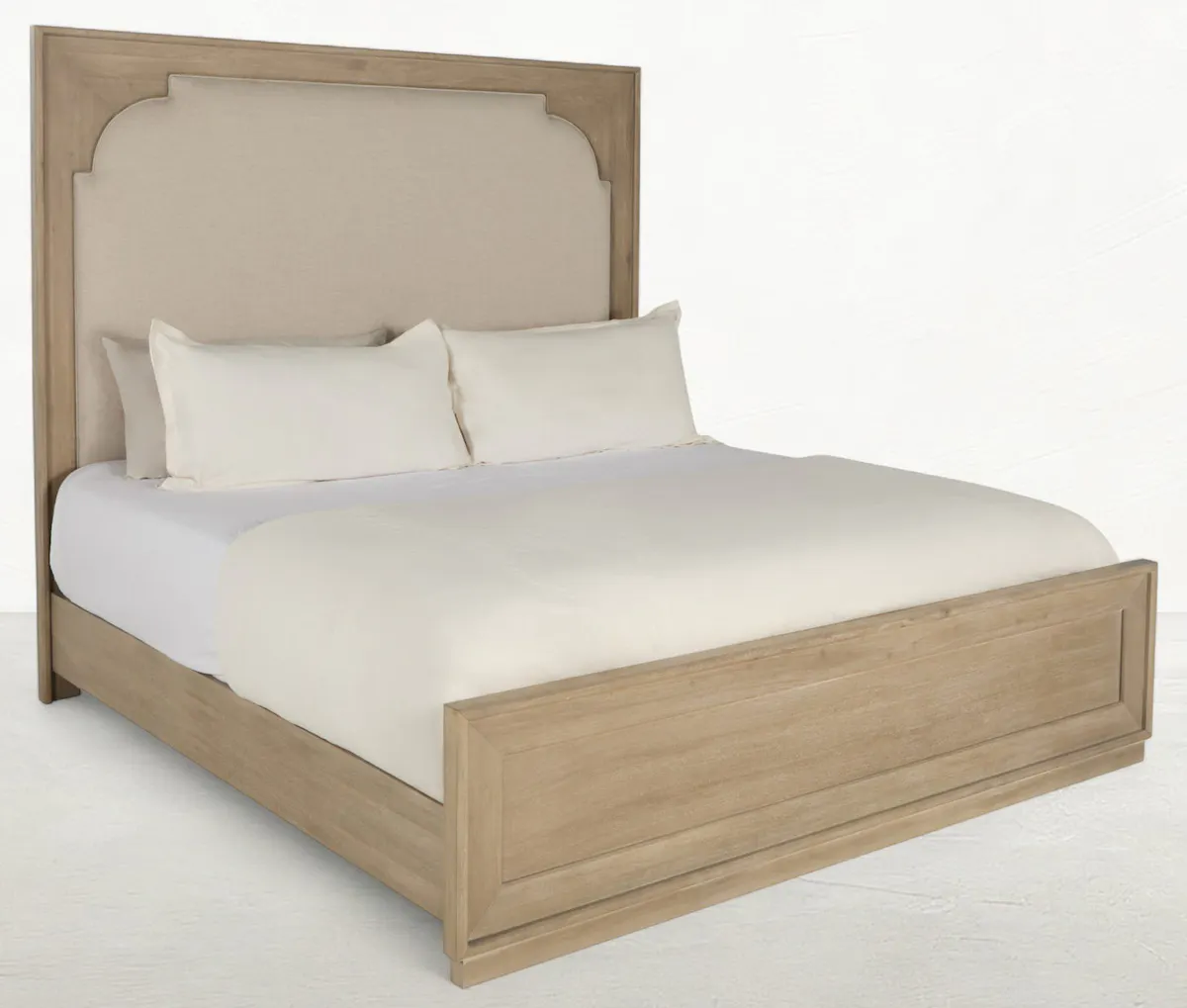Gabby Home SCH-176079 Windsor Upholstered Mahogany Wood Bed - Queen, Drift Gabby Home SCH-176079 Windsor Upholstered Mahogany Wood Bed - Queen, Drift