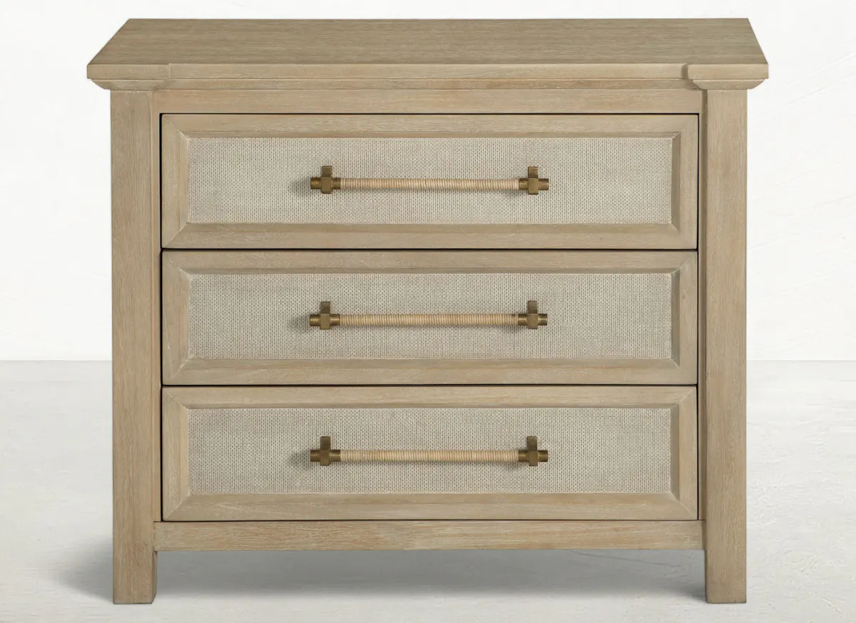 Gabby Home SCH-176017 Astwood Mahogany Wood Nightstand - 3 Drawers, Drift Gabby Home SCH-176017 Astwood Mahogany Wood Nightstand - 3 Drawers, Drift