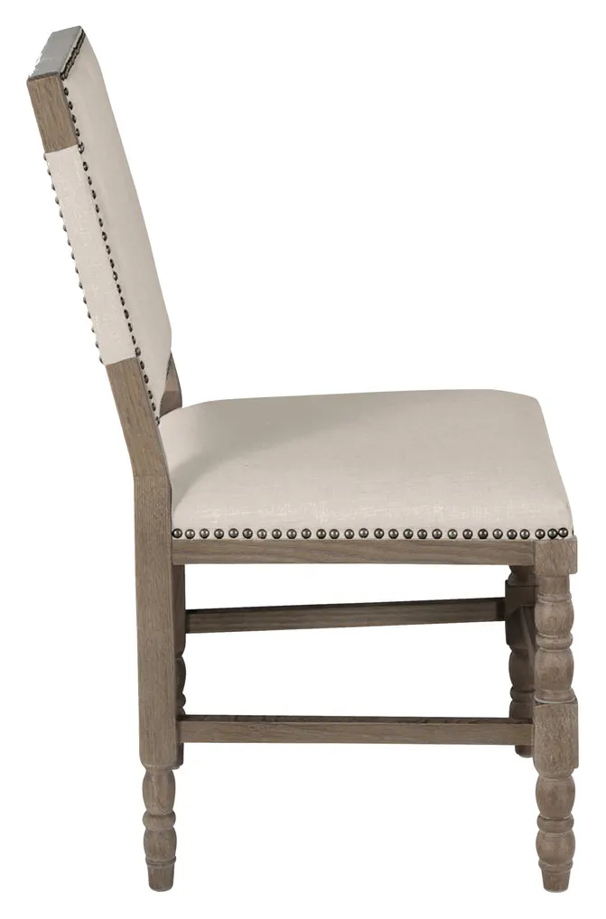 Gabby Home SCH-592-S300-F03 Tyson Sunbrella Acrylic Oak Dining Chair - Burnished Linen Dove Gabby Home SCH-592-S300-F03 Tyson Sunbrella Acrylic Oak Dining Chair - Burnished Linen Dove