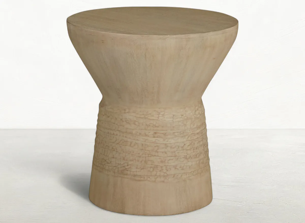 Gabby Home SCH-175951 Somara Mango Wood Circle Pedestal End Table Gabby Home SCH-175951 Somara Mango Wood Circle Pedestal End Table