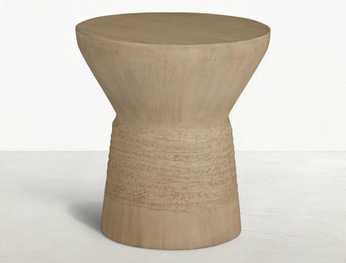 Gabby Home SCH-175951 Somara Mango Wood Circle Pedestal End Table Gabby Home SCH-175951 Somara Mango Wood Circle Pedestal End Table