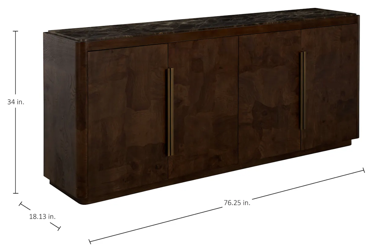 Gabby Home SCH-176052 Summit Ash Burl Sideboard - 2 Shelves, Dusk Gabby Home SCH-176052 Summit Ash Burl Sideboard - 2 Shelves, Dusk