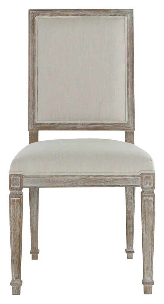 Gabby Home SCH-560-S300-F03 Danielle Oak Square Back Dining Chair - Burnished Sunbrella Linen Dove Gabby Home SCH-560-S300-F03 Danielle Oak Square Back Dining Chair - Burnished Sunbrella Linen Dove