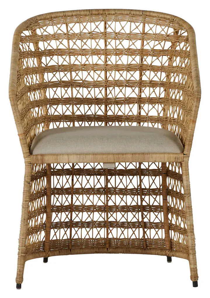 Gabby Home SCH-166335 Libby Natural Rattan Metal Sloping Arms Dining Chair - Dark Gray Vienna Custard Gabby Home SCH-166335 Libby Natural Rattan Metal Sloping Arms Dining Chair - Dark Gray Vienna Custard