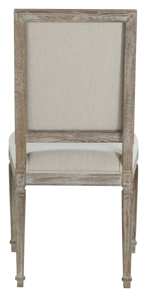 Gabby Home SCH-560-S300-F03 Danielle Oak Square Back Dining Chair - Burnished Sunbrella Linen Dove Gabby Home SCH-560-S300-F03 Danielle Oak Square Back Dining Chair - Burnished Sunbrella Linen Dove