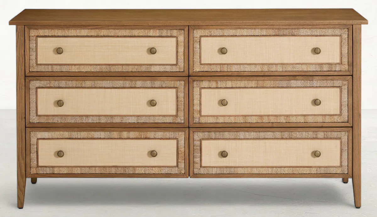 Gabby Home SCH-176042 Grand Bermuda Sungkai Wood Dresser - 6 Drawers, Sandbar Gabby Home SCH-176042 Grand Bermuda Sungkai Wood Dresser - 6 Drawers, Sandbar