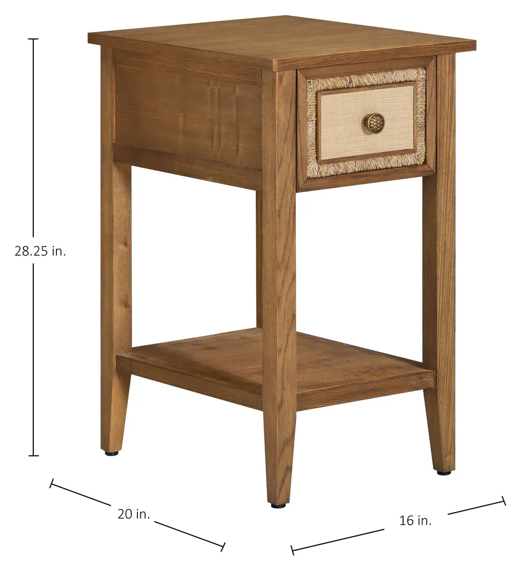 Gabby Home SCH-176030 Grand Bermuda Sungkai Wood Nightstand - 1 Drawer, Sandbar Gabby Home SCH-176030 Grand Bermuda Sungkai Wood Nightstand - 1 Drawer, Sandbar