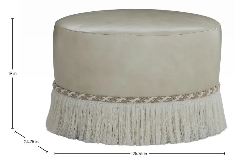 Gabby Home SCH-3110P Siren Fringe Upholstered Pouf Gabby Home SCH-3110P Siren Fringe Upholstered Pouf