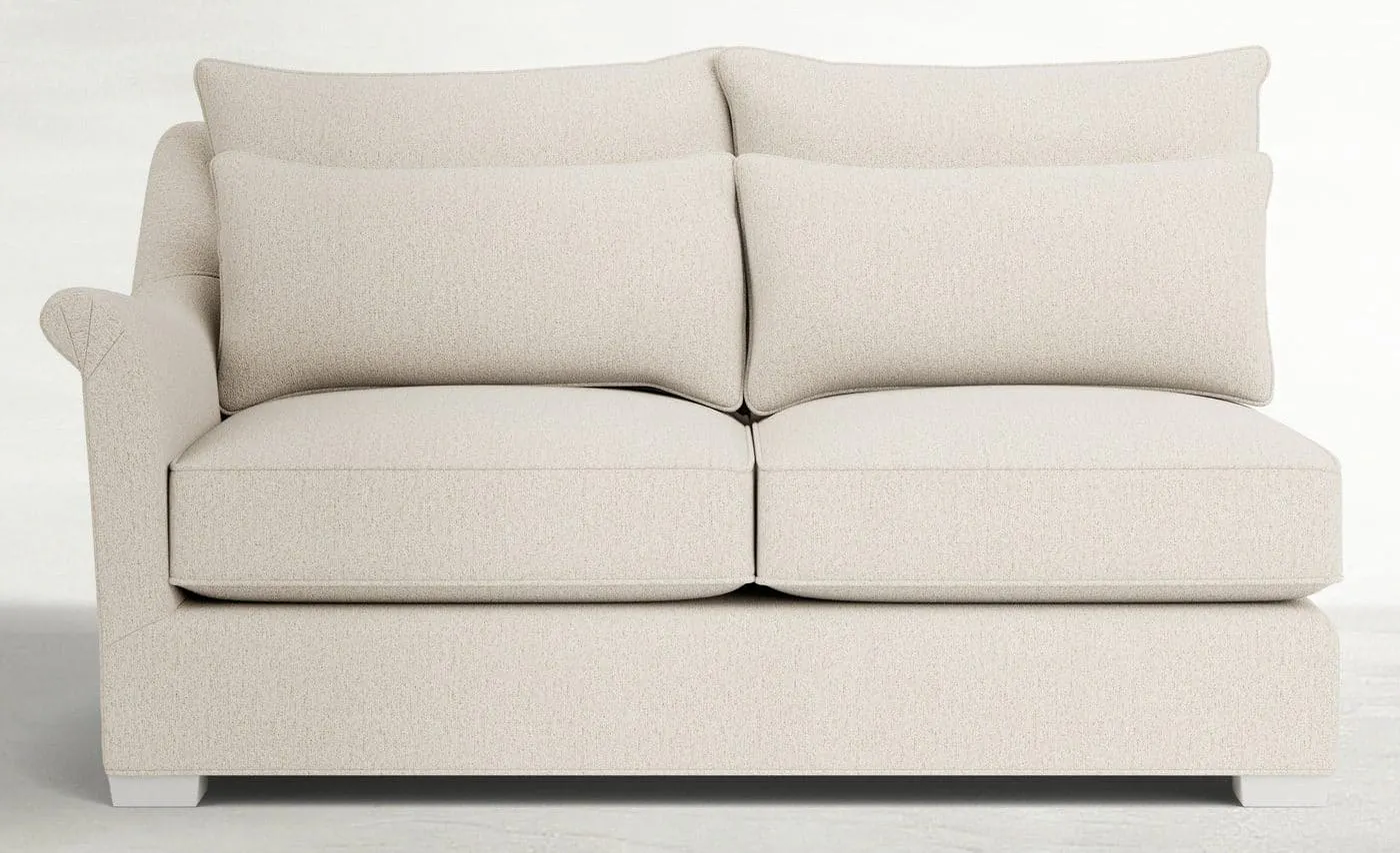 Gabby Home SCH-776 Westley Upholstered Sectional Loveseat, Shallow Seat – Left Facing