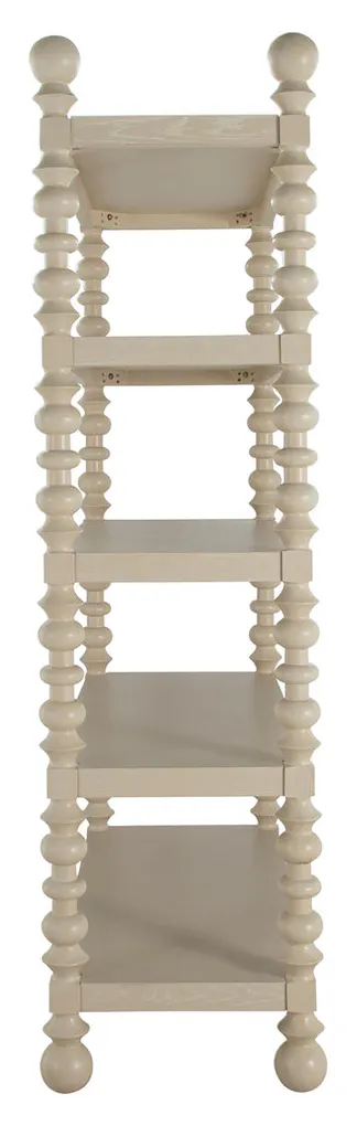 Gabby Home SCH-175890 Natalie Ash Wood Bookcase - 5 Shelves, Cerused White Gabby Home SCH-175890 Natalie Ash Wood Bookcase - 5 Shelves, Cerused White