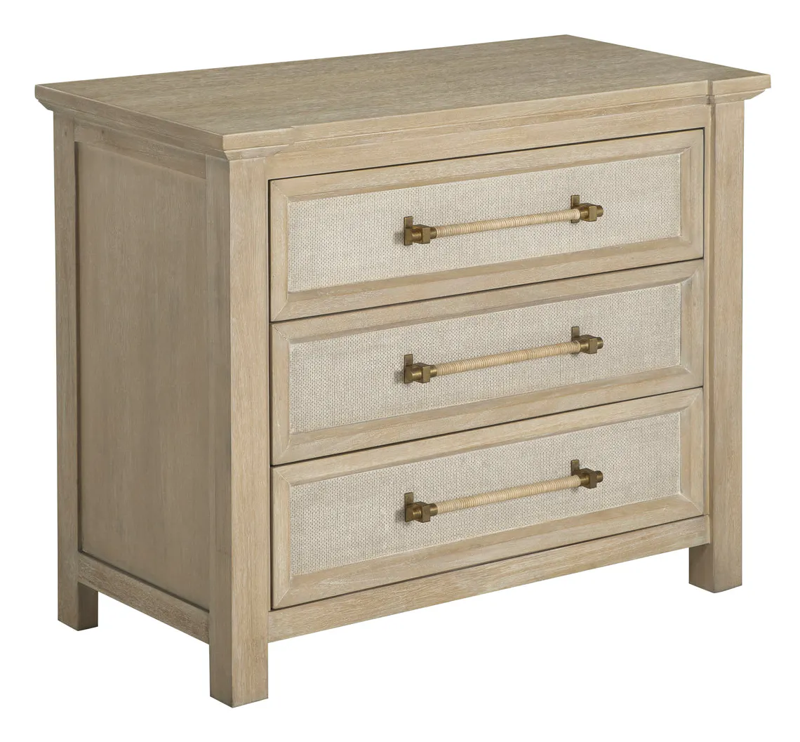Gabby Home SCH-176017 Astwood Mahogany Wood Nightstand - 3 Drawers, Drift Gabby Home SCH-176017 Astwood Mahogany Wood Nightstand - 3 Drawers, Drift