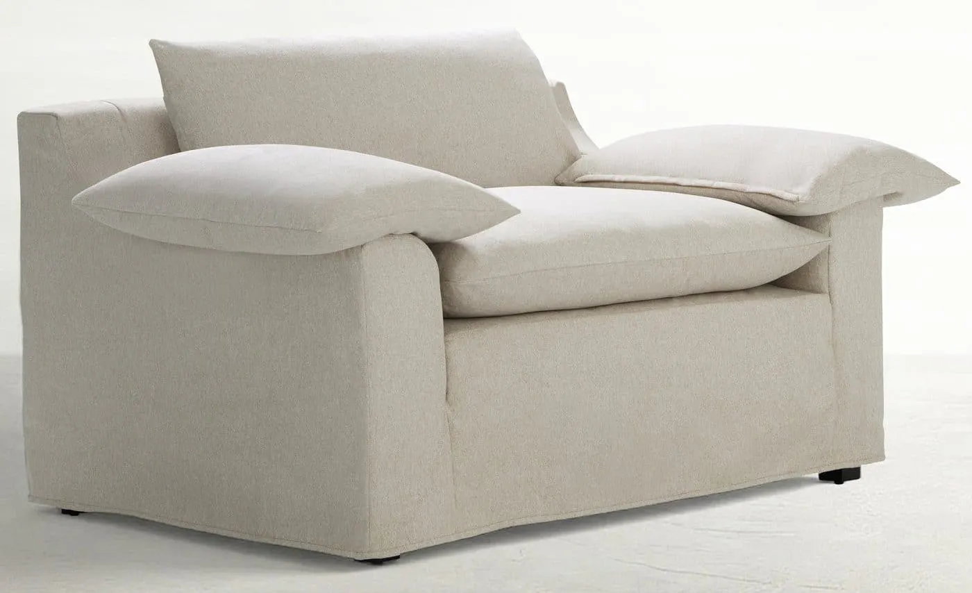 Gabby Home SCH-5979 Carrera Bay Upholstered Swivel Chair – Pillow Top Arms