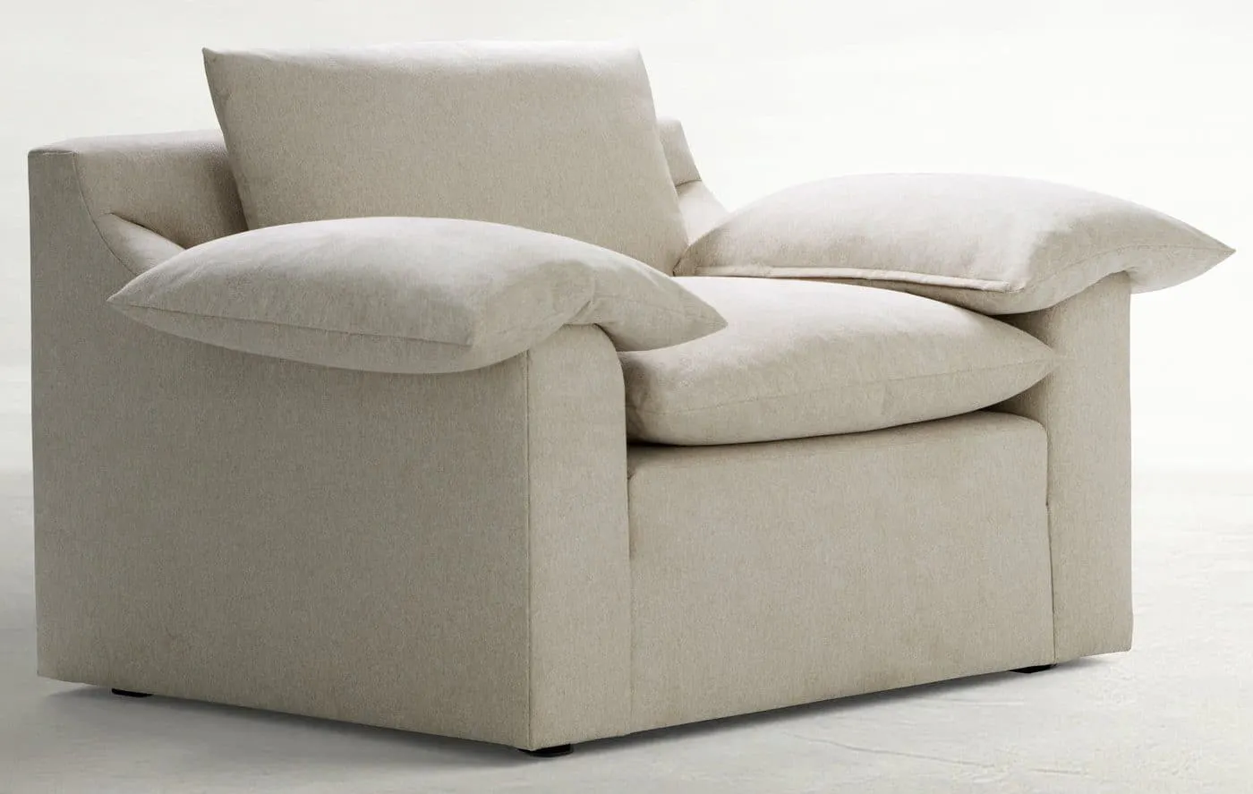 Gabby Home SCH-5977 Carrera Bay Upholstered Chair & 1/2 – Pillow Top Arms