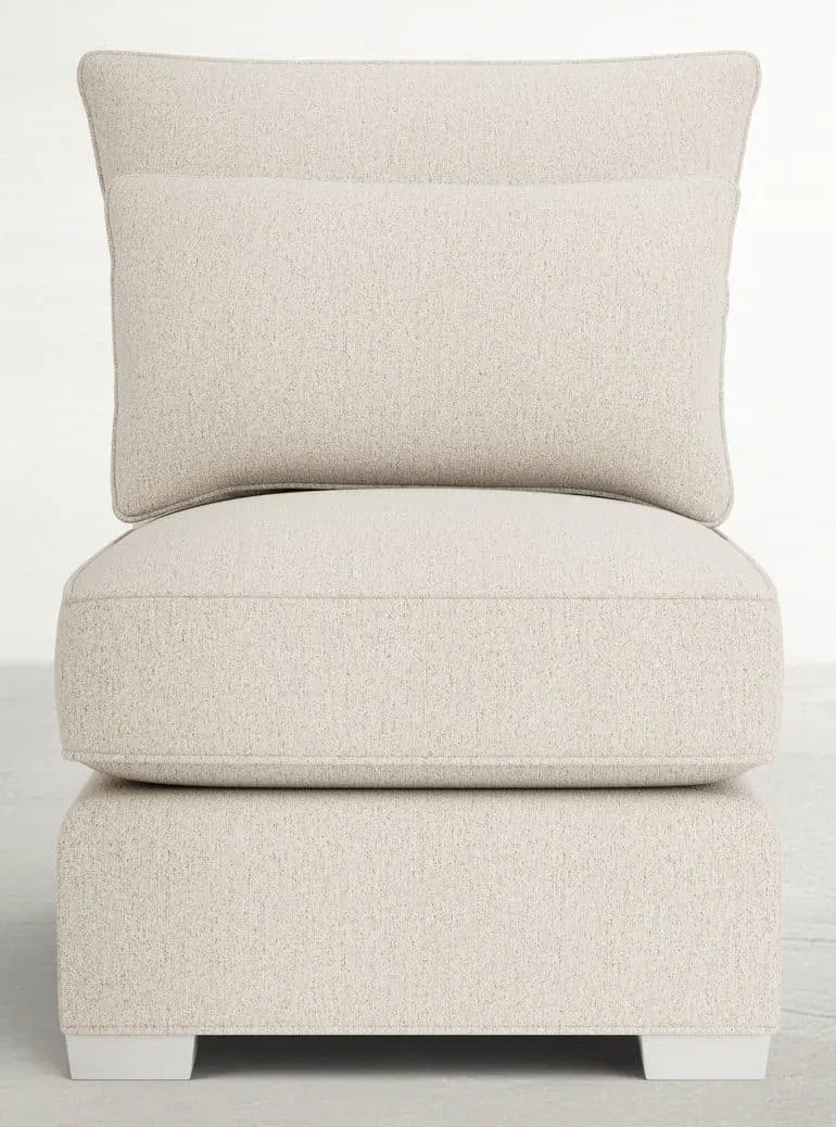 Gabby Home SCH-778 Westley Upholstered Sectional Chair, Shallow Seat – Armless