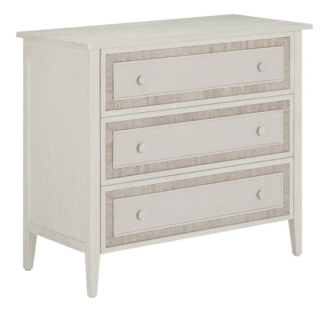 Gabby Home SCH-176029 Grand Bermuda Sungkai Wood Chest – 3 Drawers, Whitewash