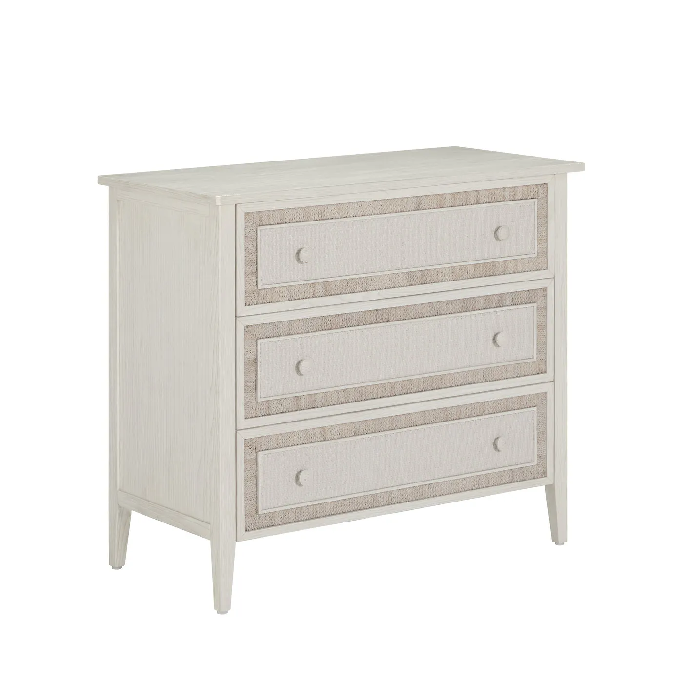 Gabby Home SCH-176029 Grand Bermuda Sungkai Wood Chest – 3 Drawers, Whitewash