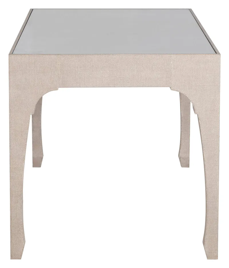 Gabby Home SCH-176056 Vesey Mahogany Wood Desk - 1 Drawers, Whitewashed Raffia Gabby Home SCH-176056 Vesey Mahogany Wood Desk - 1 Drawers, Whitewashed Raffia