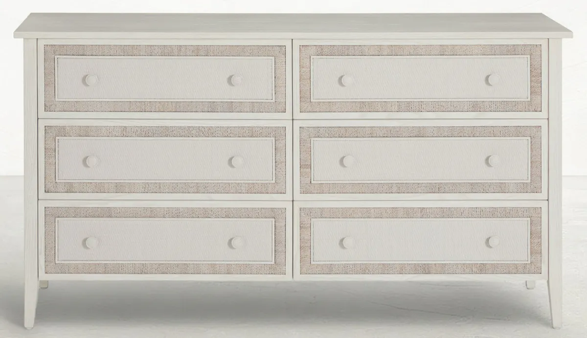 Gabby Home SCH-176043 Grand Bermuda Sungkai Wood Dresser - 6 Drawers, Whitewash Gabby Home SCH-176043 Grand Bermuda Sungkai Wood Dresser - 6 Drawers, Whitewash