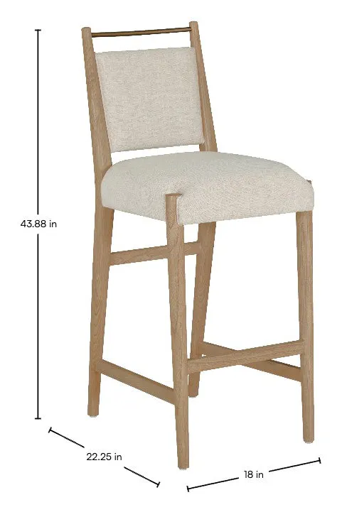 Gabby Home SCH-176006 Highland Oak Reclined Back Bar Stool - Dawn Gabby Home SCH-176006 Highland Oak Reclined Back Bar Stool - Dawn