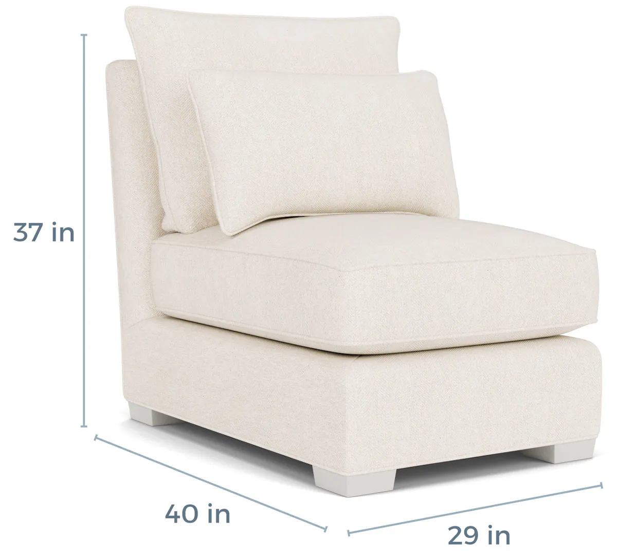 Gabby Home SCH-778 Westley Upholstered Sectional Chair, Shallow Seat - Armless Gabby Home SCH-778 Westley Upholstered Sectional Chair, Shallow Seat - Armless
