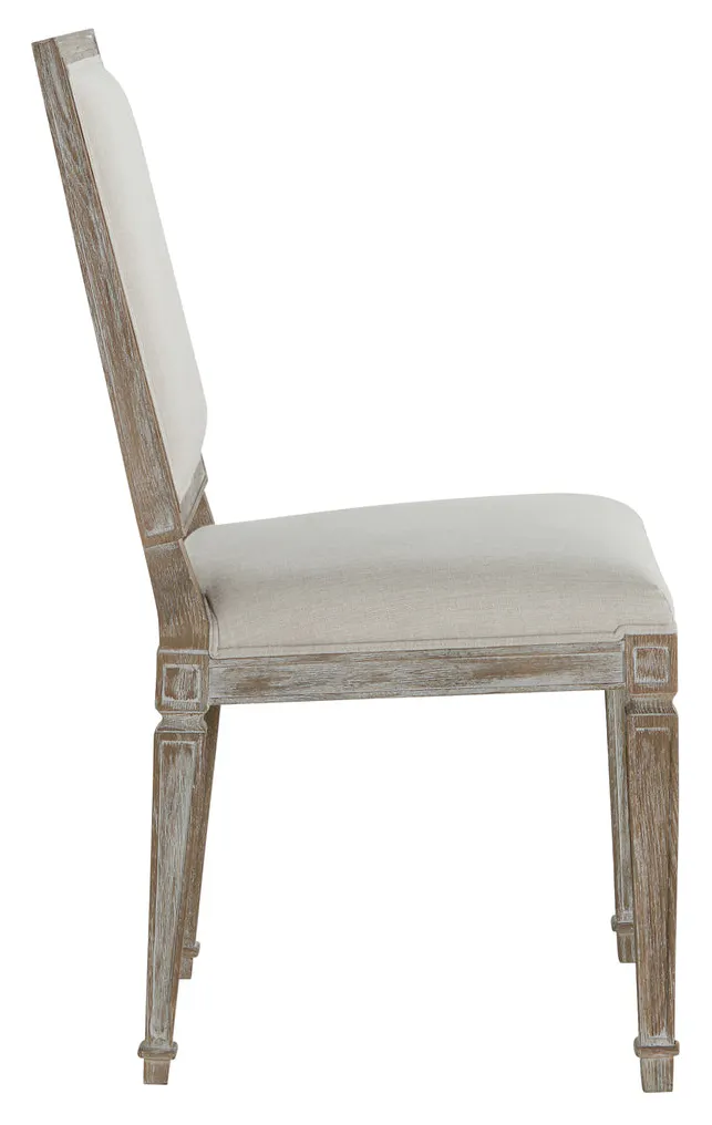 Gabby Home SCH-560-S300-F03 Danielle Oak Square Back Dining Chair - Burnished Sunbrella Linen Dove Gabby Home SCH-560-S300-F03 Danielle Oak Square Back Dining Chair - Burnished Sunbrella Linen Dove
