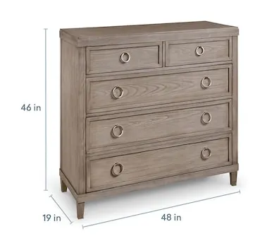 Bassett 2768-0251Z Ventura Chest Chalk Slate Bassett 2768-0251Z Ventura Chest Chalk Slate