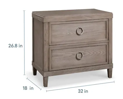 Bassett 2768-0270Z Ventura Nightstand Chalk Slate Bassett 2768-0270Z Ventura Nightstand Chalk Slate