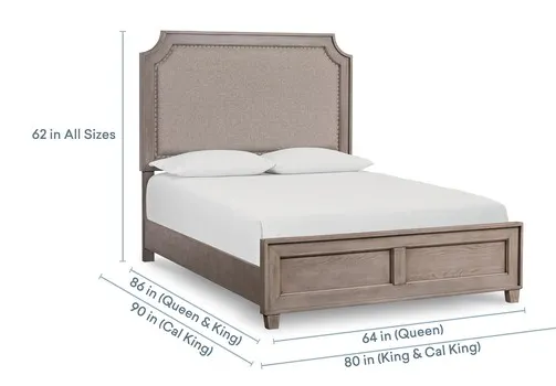 Bassett 2768-K153 Ventura Upholstered Queen Bed Chalk Slate Bassett 2768-K153 Ventura Upholstered Queen Bed Chalk Slate