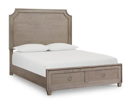 Bassett 2768-KS56 Ventura Panel Queen Storage Bed Chalk Slate Bassett 2768-KS56 Ventura Panel Queen Storage Bed Chalk Slate