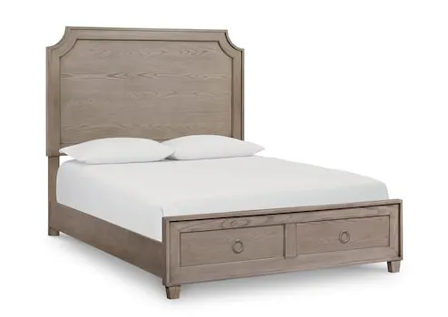 Bassett 2768-KS56 Ventura Panel Queen Storage Bed Chalk Slate Bassett 2768-KS56 Ventura Panel Queen Storage Bed Chalk Slate