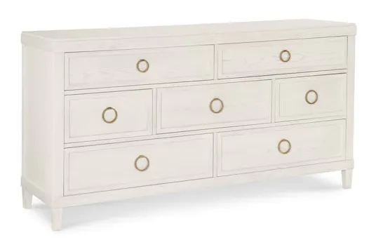 Bassett 2968-0237Z Ventura Dresser Shell White Bassett 2968-0237Z Ventura Dresser Shell White