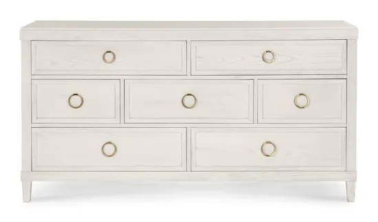 Bassett 2968-0237Z Ventura Dresser Shell White Bassett 2968-0237Z Ventura Dresser Shell White